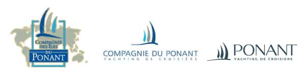Evolution du nom et du logo de la compagnie Ponant