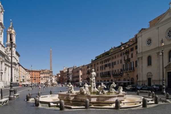La piazza Navona et ses fontaines