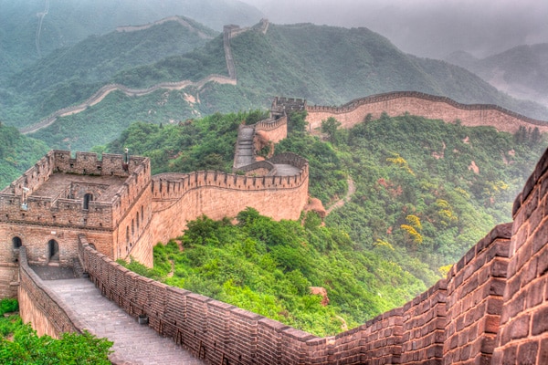 Vue de la Grande Muraille de Chine
