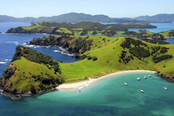 Paysages naturels de Bay of Islands en Nouvelle-Zélande