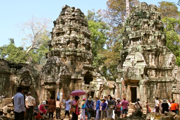 Partie du temple majestueux d'Angkor Wat